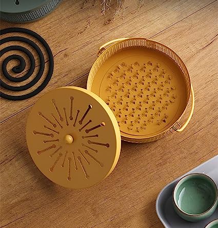 1321 Decorative Mosquito Coil Holder Mosquito Coil Container, Incense Holder Safe Burning Coil Tray for Home Patio Pool Side Outdoor, Metal Tray 1321 Decorative Mosquito Coil Holder Mosquito Coil Container, Incense Holder Safe Burning Coil Tray for Home Patio Pool Side Outdoor, Metal Tray